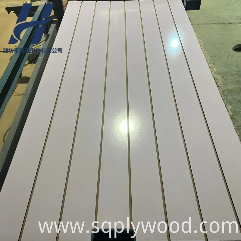 Cheap Price 15mm 17mm 18mm Slotted Decorative Wall Panel Melamine Slot MDF Board Panels